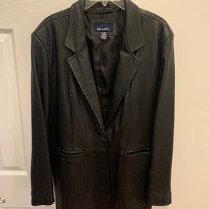 XL Leather Blazer on Trend